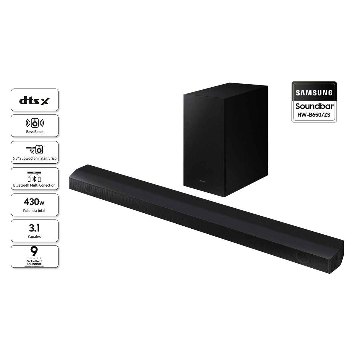 SAMSUNG - Soundbar HW-B650 3.1 ch