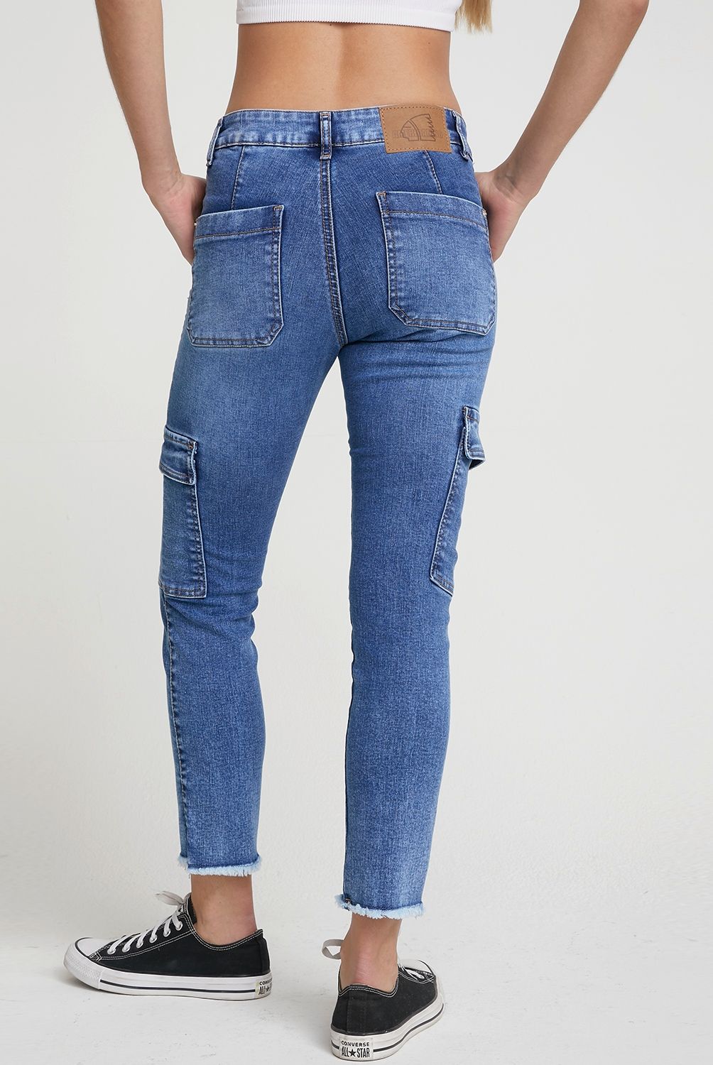 AMERICANINO - Americanino Jeans Cargo Tiro Medio Mujer
