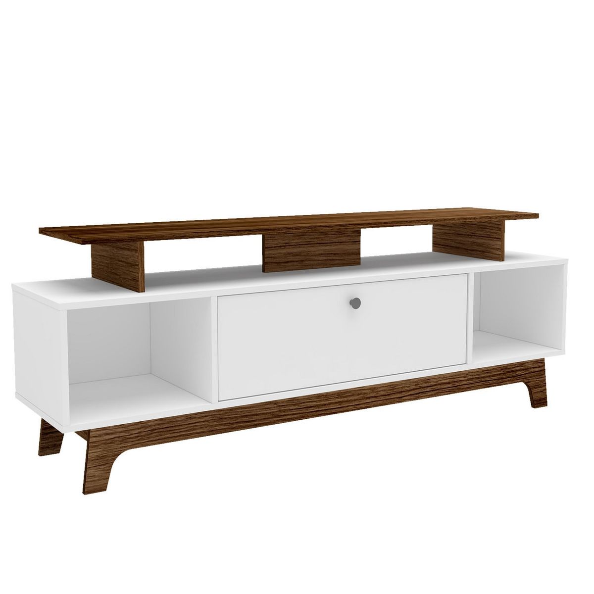 JDO & DESIGN - Rack Tv Toronto 1 Pta Blanco-Café Mica