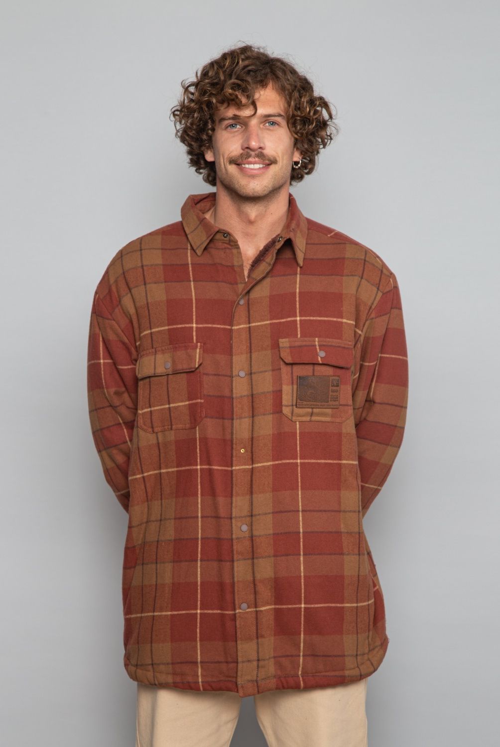 KAYA UNITE - Camisa Casual Manga Larga Algodón Afranelado Hombre Kaya Unite