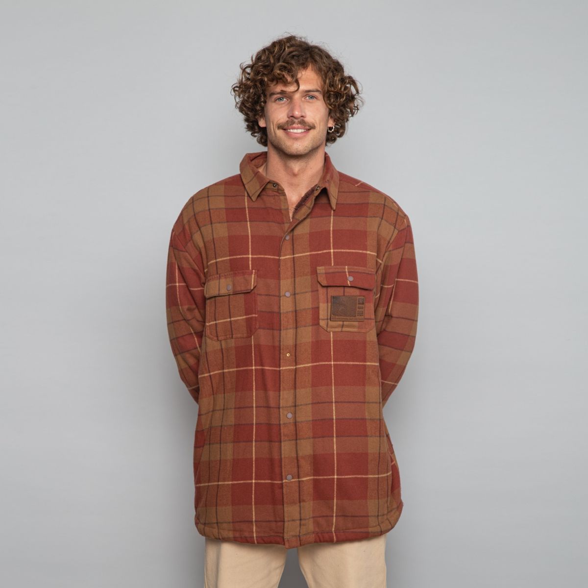 KAYA UNITE - Camisa Casual Manga Larga Algodón Afranelado Hombre Kaya Unite