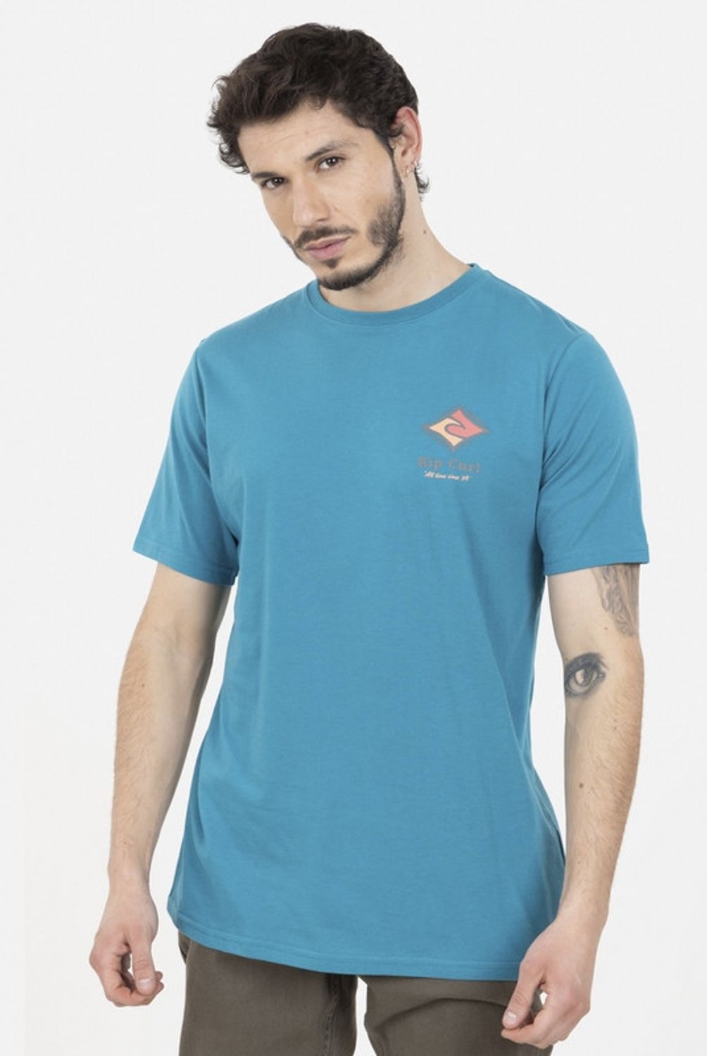 RIP CURL - Polera Manga Corta 6P284 Celeste