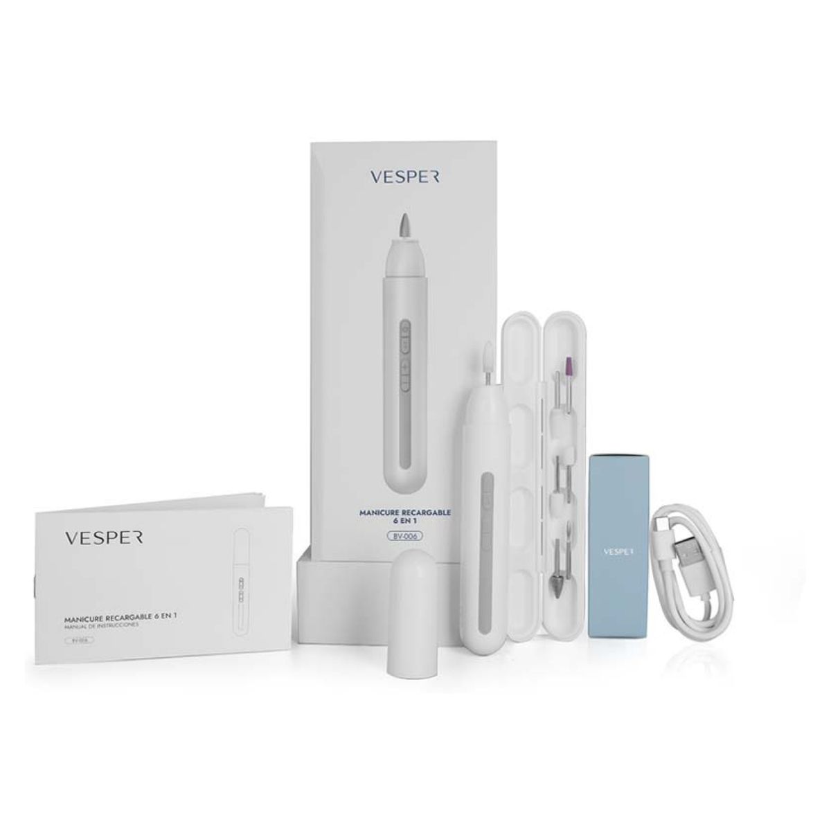 VESPER - Manicure Recargable 6 en 1 Vesper Bv-006