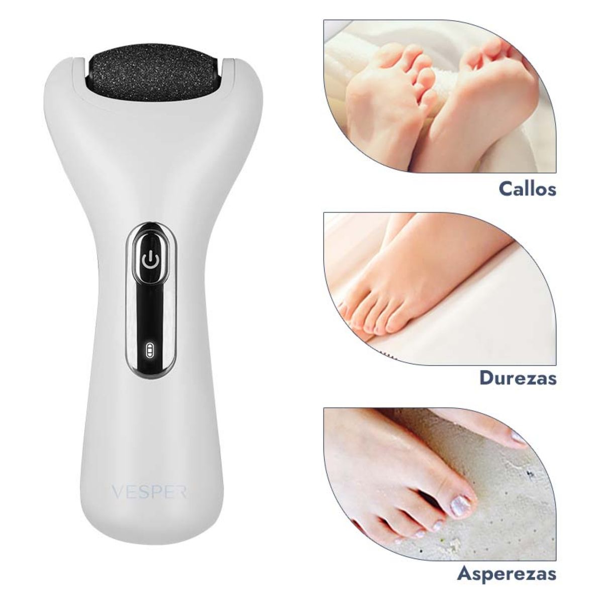 VESPER - Exfoliante para Pies Recargable Vesper Bv-005