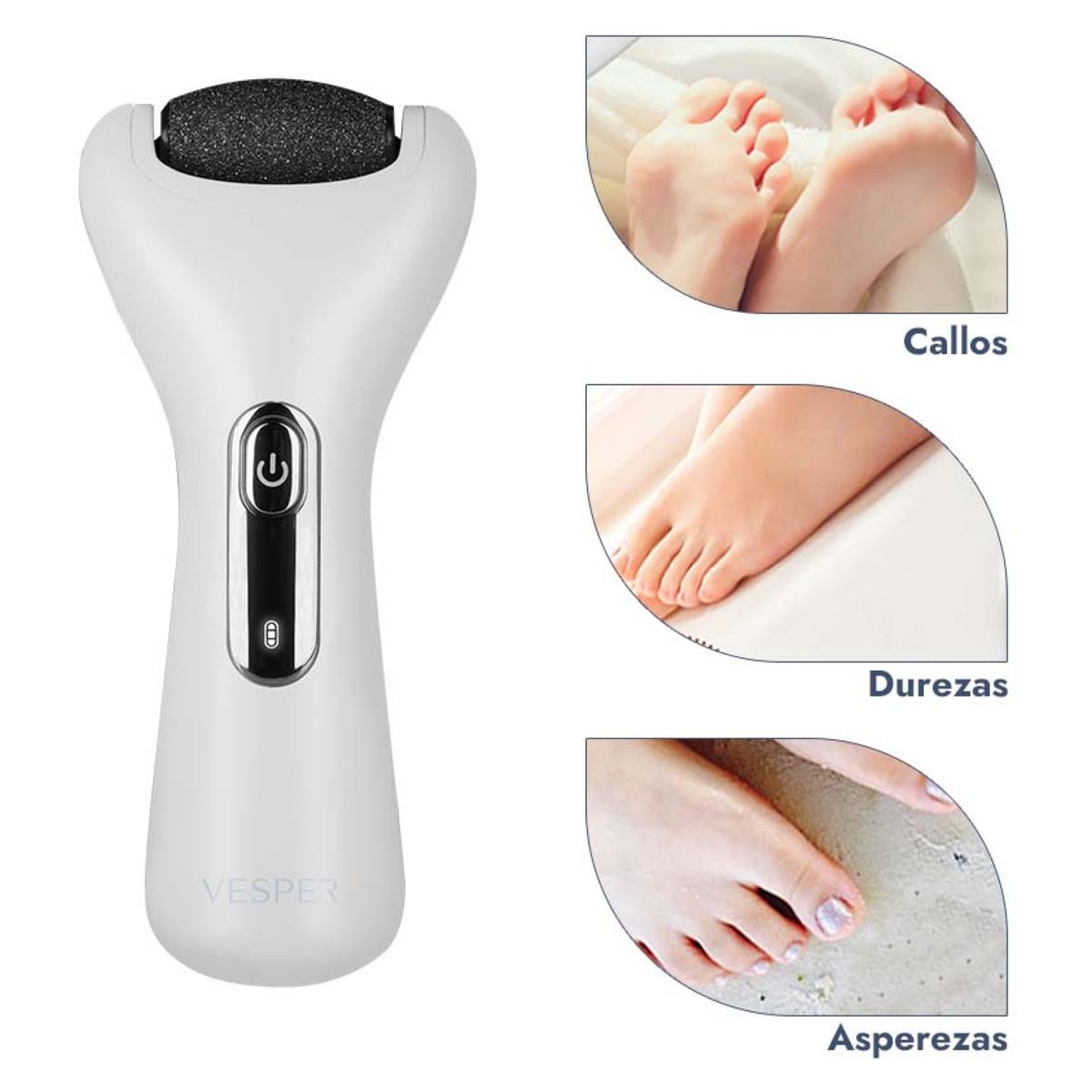 VESPER - Exfoliante para Pies Recargable Vesper Bv-005