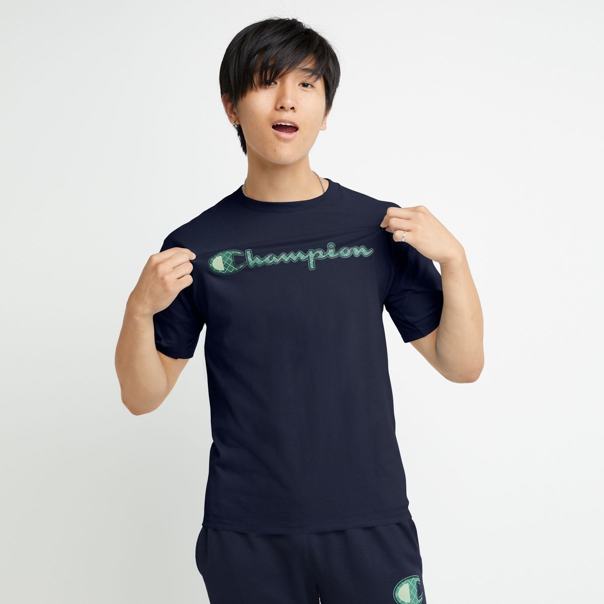 CHAMPION - Polera Manga Corta Algodón Hombre Champion