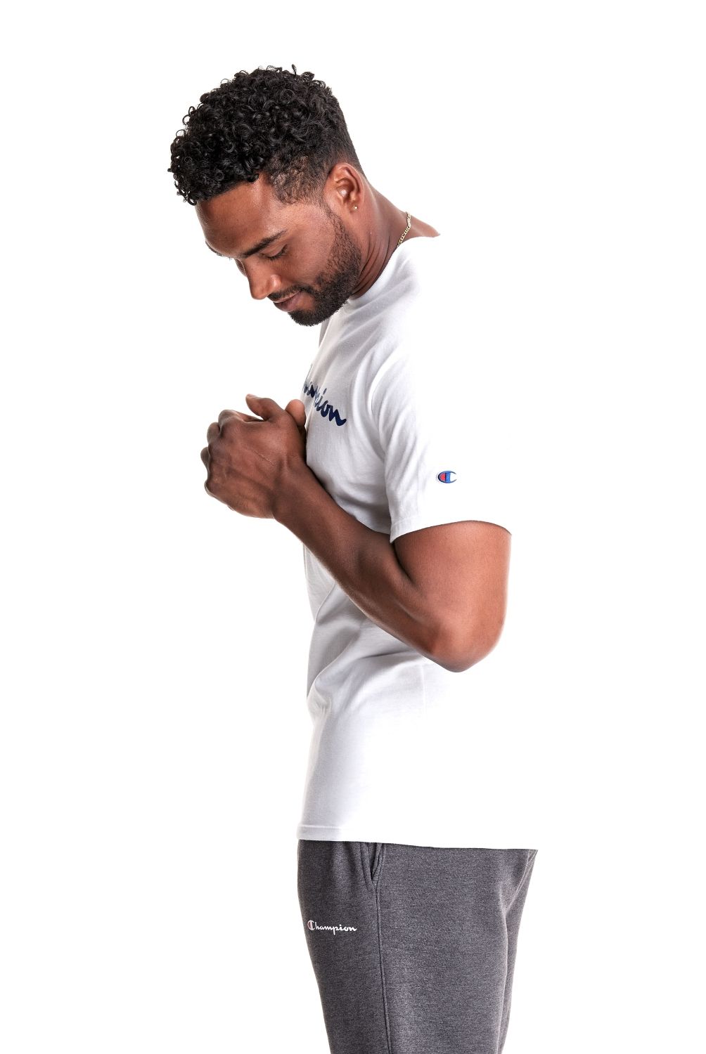 CHAMPION - Polera Manga Corta Algodón Hombre Champion