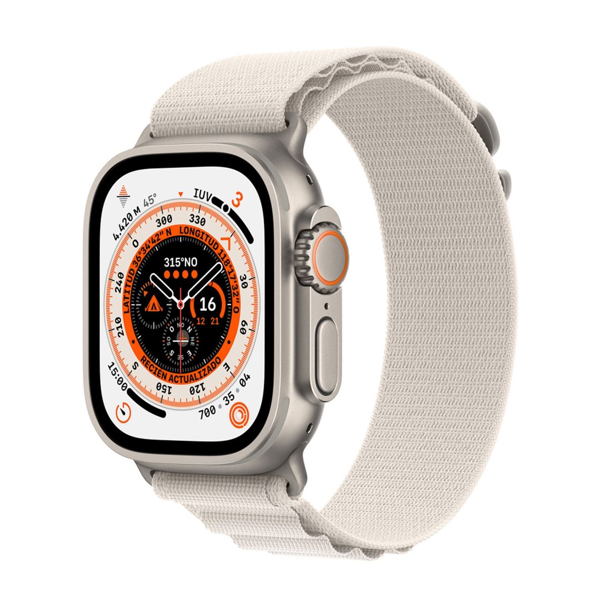 APPLE - Apple Watch Ultra (49mm, GPS+Cellular) - Titanio - Correa Alpine (M)