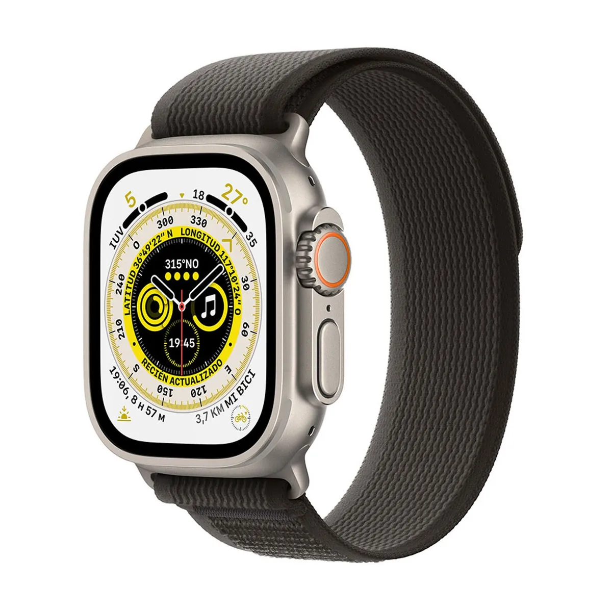 APPLE - Apple Watch Ultra (49mm, GPS+Cellular) - Titanio - Correa Trail (M/L)