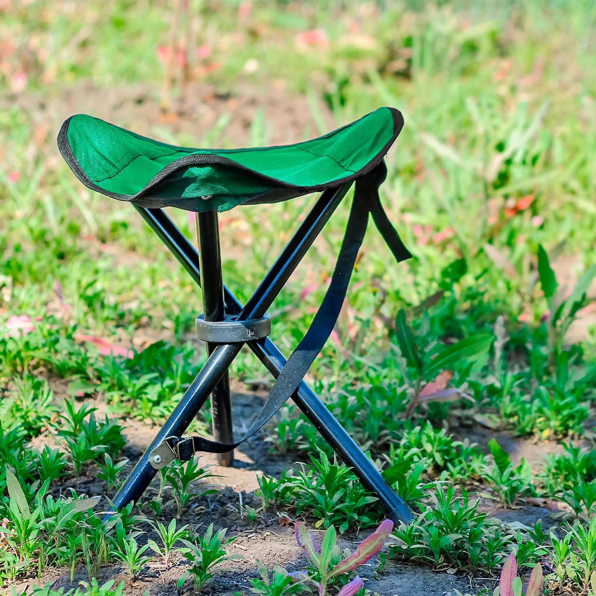  - Piso Camping Trípode Plegable Verde