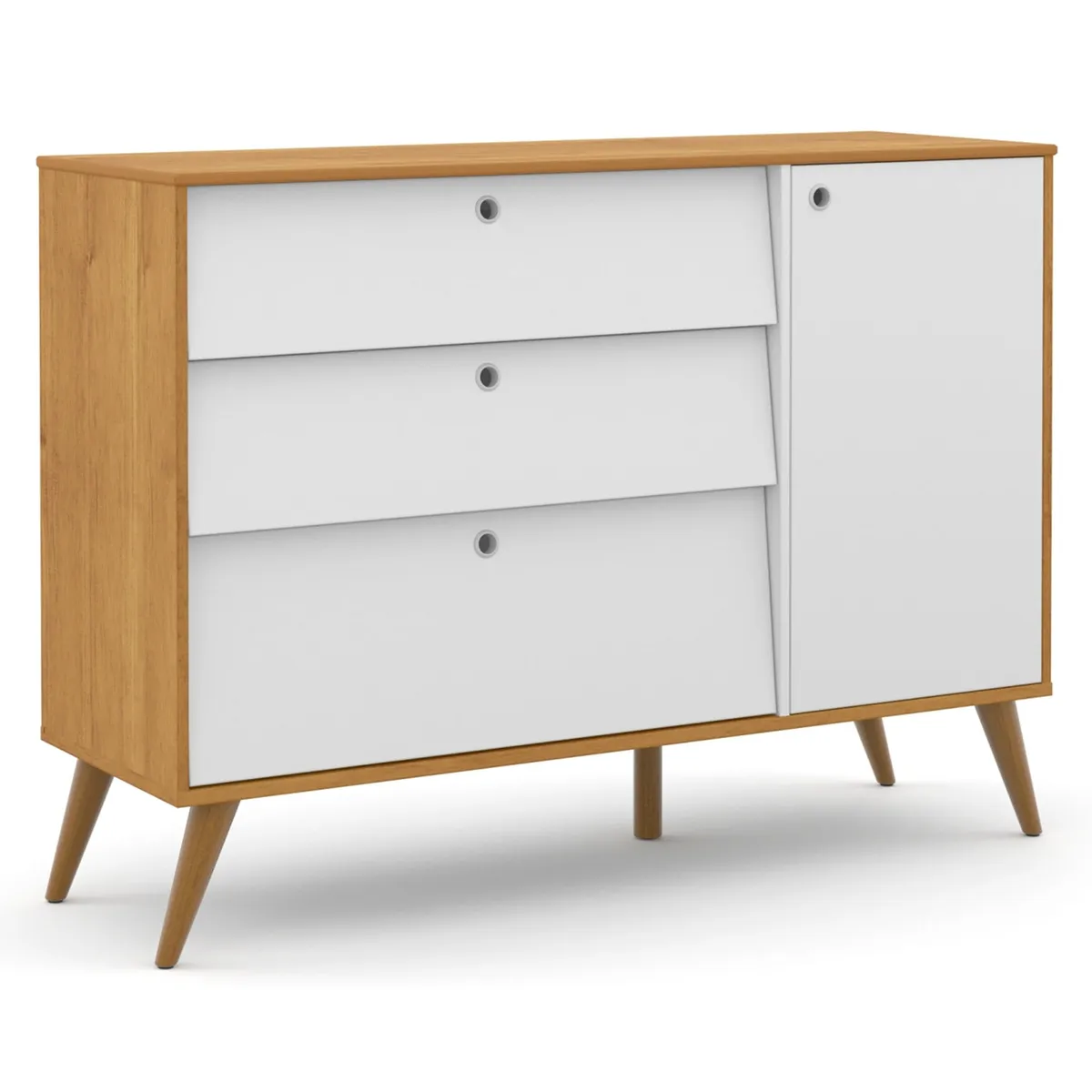 KIDSCOOL - Cómoda con Puerta Gold Miel/Blanco Kidscool