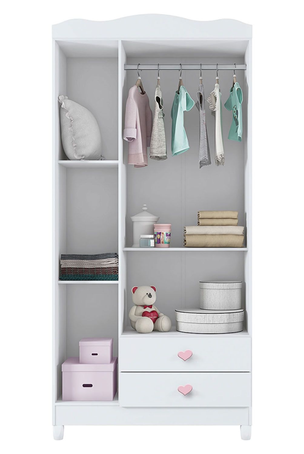 KIDSCOOL - Clóset Infantil 3 Puertas Blanco Kidscool