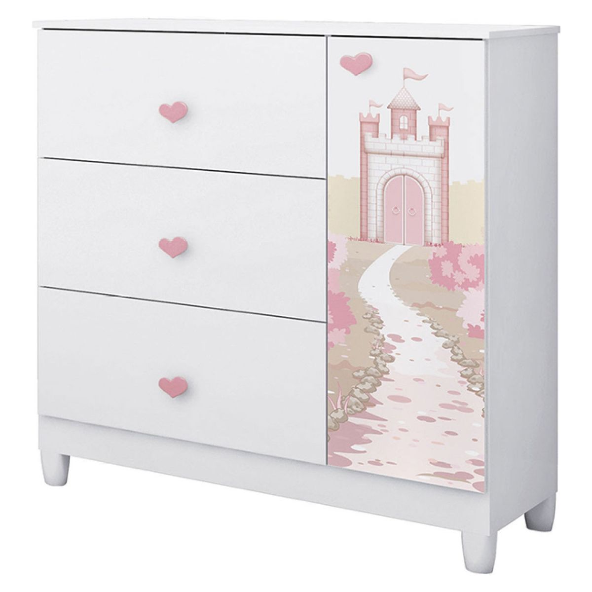 KIDSCOOL - Cómoda Infantil Con Puerta Sofia Blanco Kidscool