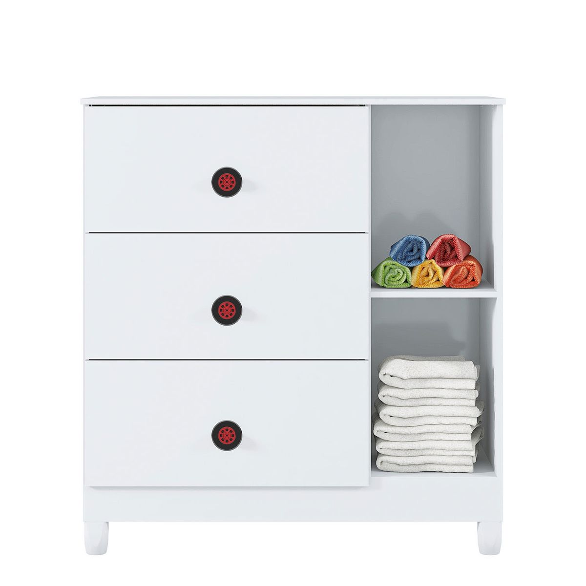 KIDSCOOL - Cómoda Infantil  Puerta Fast Car Blanco Kidscool