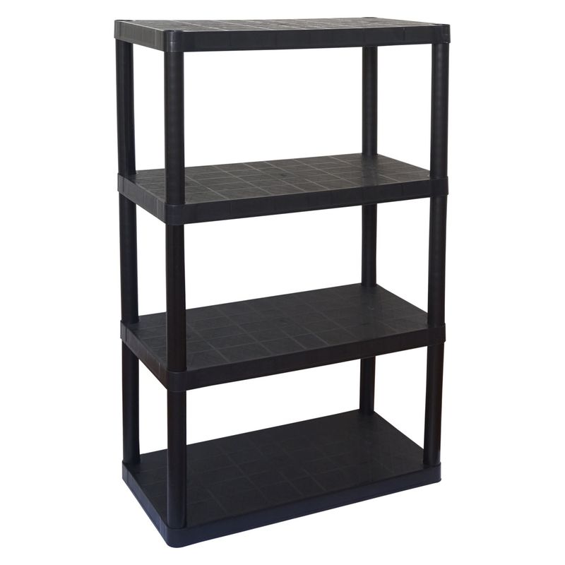 BE DESIGN - Estante Plástico Multiuso 4 Niveles Negro Be Design