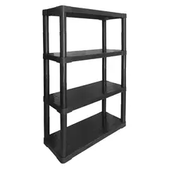BE DESIGN - Estante Modular Plástico 4 Niveles Negro