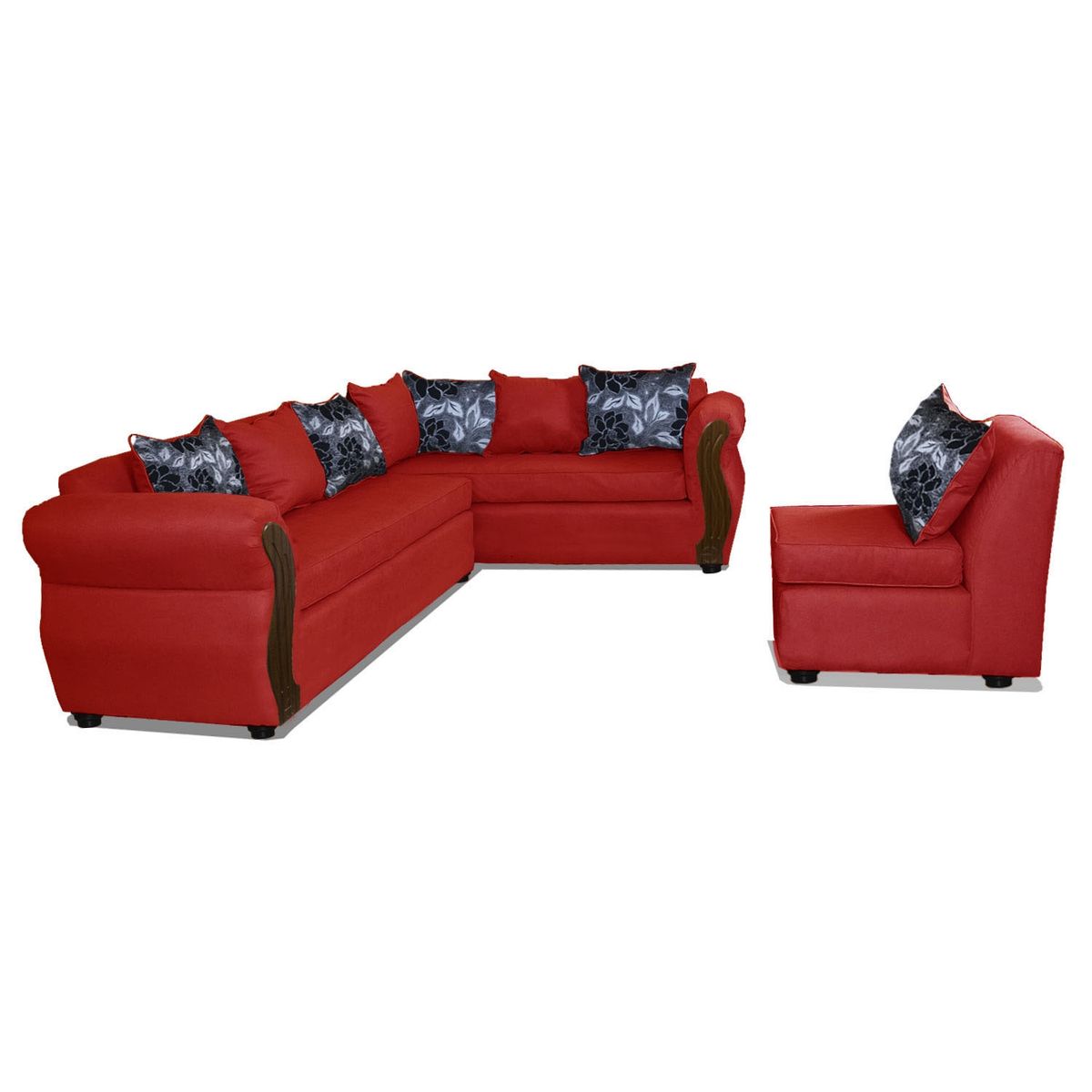 COMERCIALIZADORA ELEGANT DETAIL - Sofá Seccional Adigio Tela Comercializadora Elegant Detail