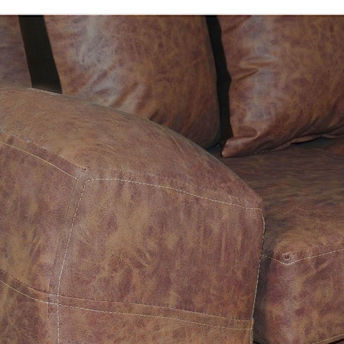 COMERCIALIZADORA ELEGANT DETAIL - Sofá Houston 3 Cuerpos Pu Comercializadora Elegant Detail