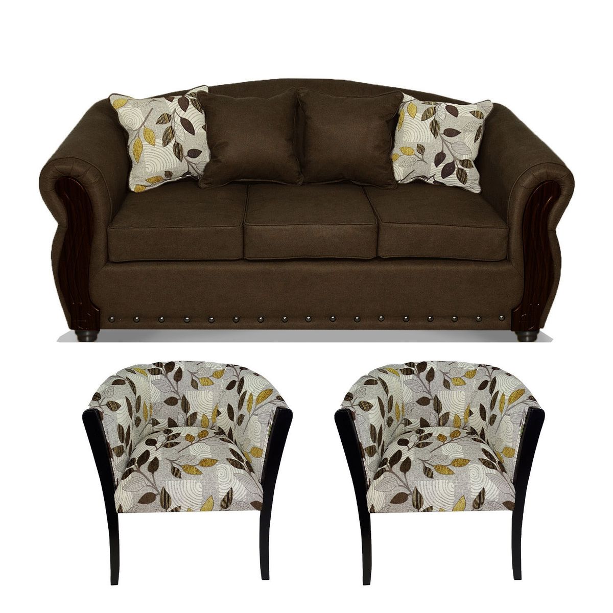 COMERCIALIZADORA ELEGANT DETAIL - Living Camsu 3+1+1 Tela Comercializadora Elegant Detail