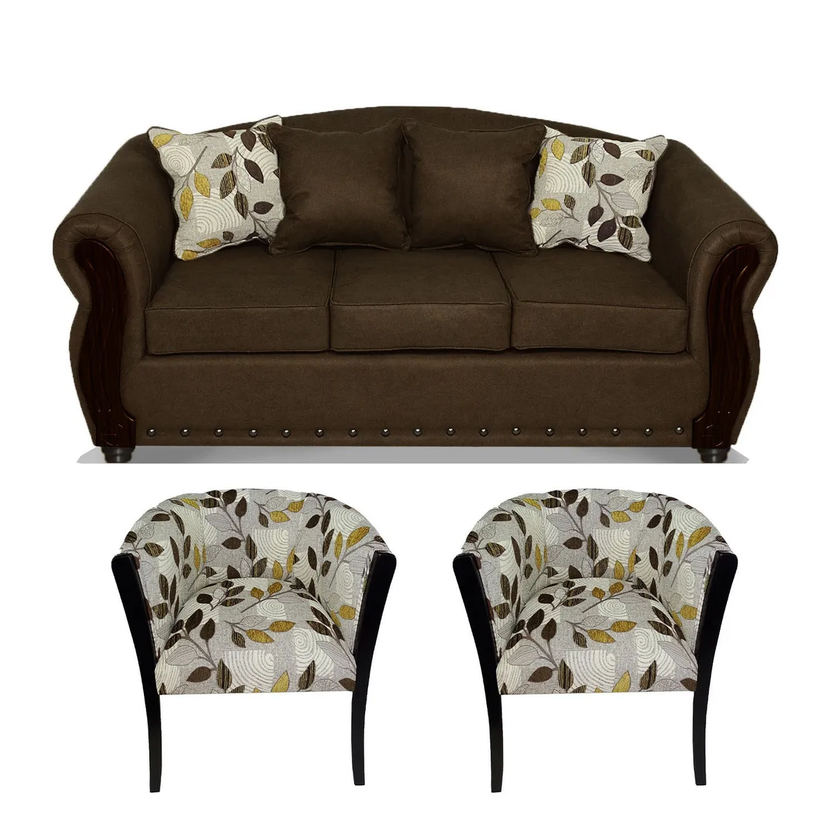 COMERCIALIZADORA ELEGANT DETAIL - Living Camsu 3+1+1 Tela Comercializadora Elegant Detail