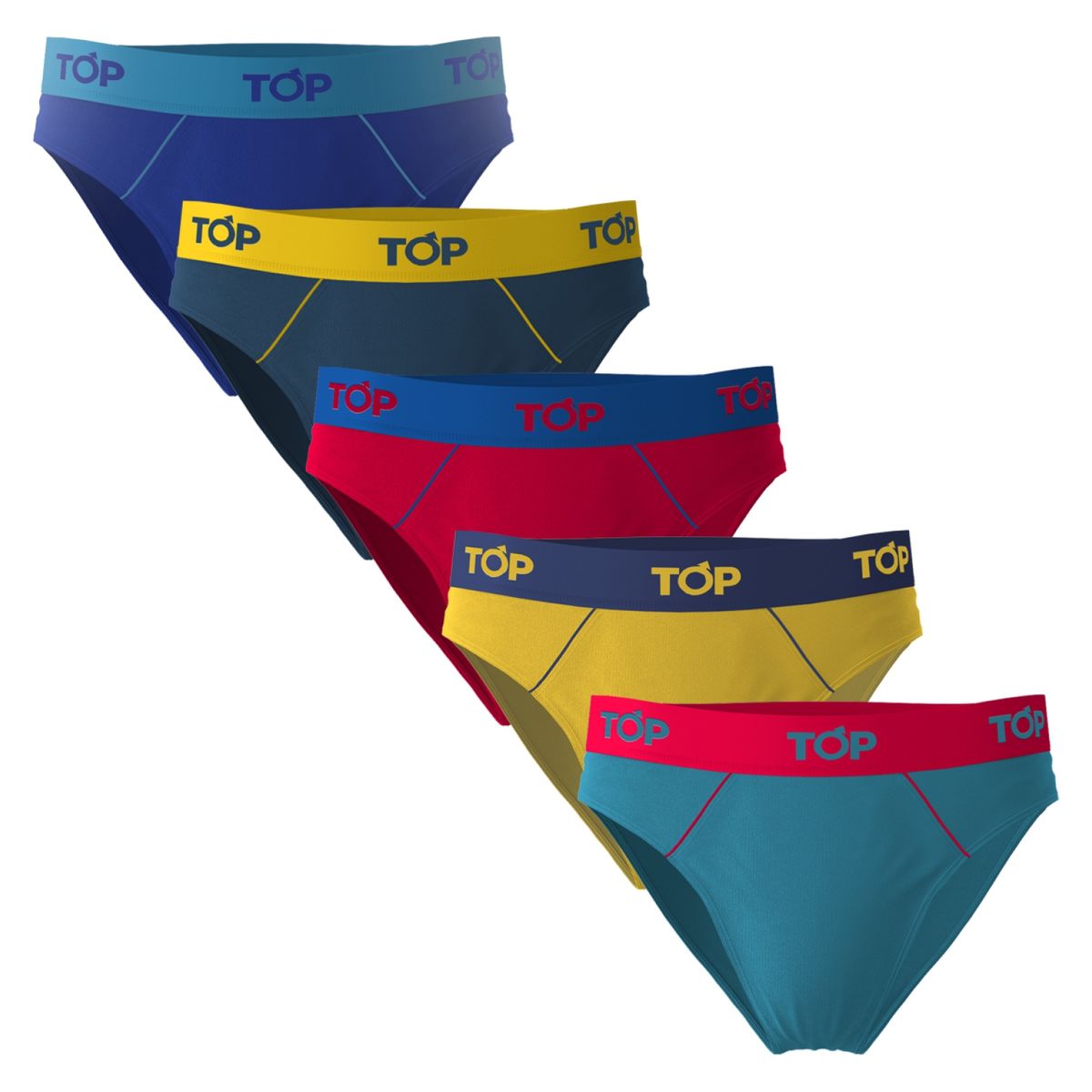 TOP - Pack De 5 Slip Algodón Hombre Top