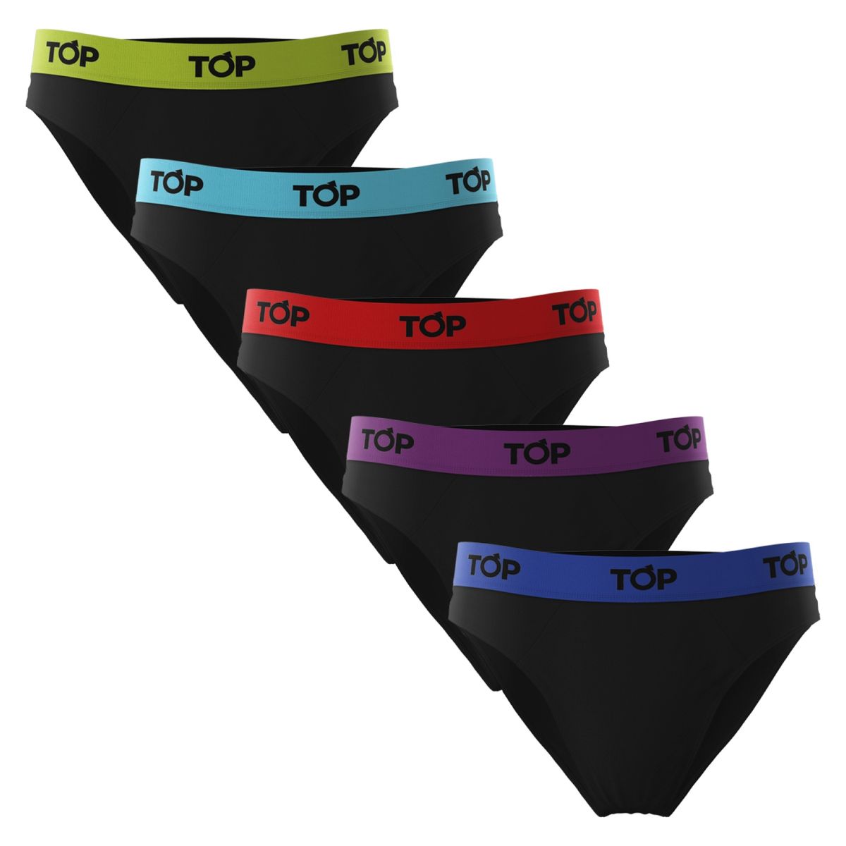 TOP - Pack De 5 Slip Algodón Hombre Top
