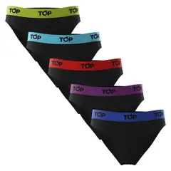 TOP - Pack De 5 Slip Algodón Hombre