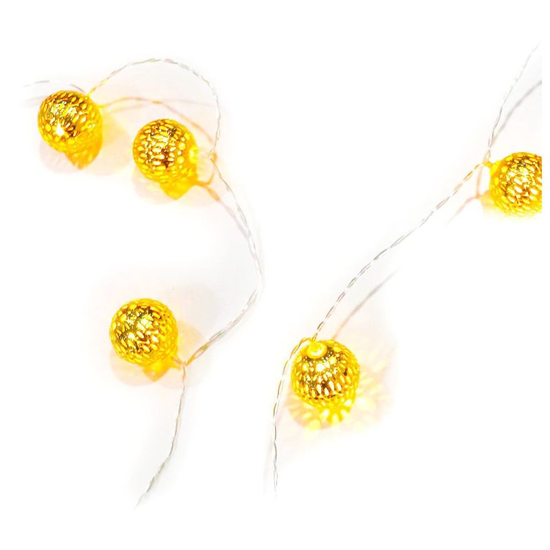 REGALITOLINDO.CL - Guirnalda de Luces Esfera Oro Gold