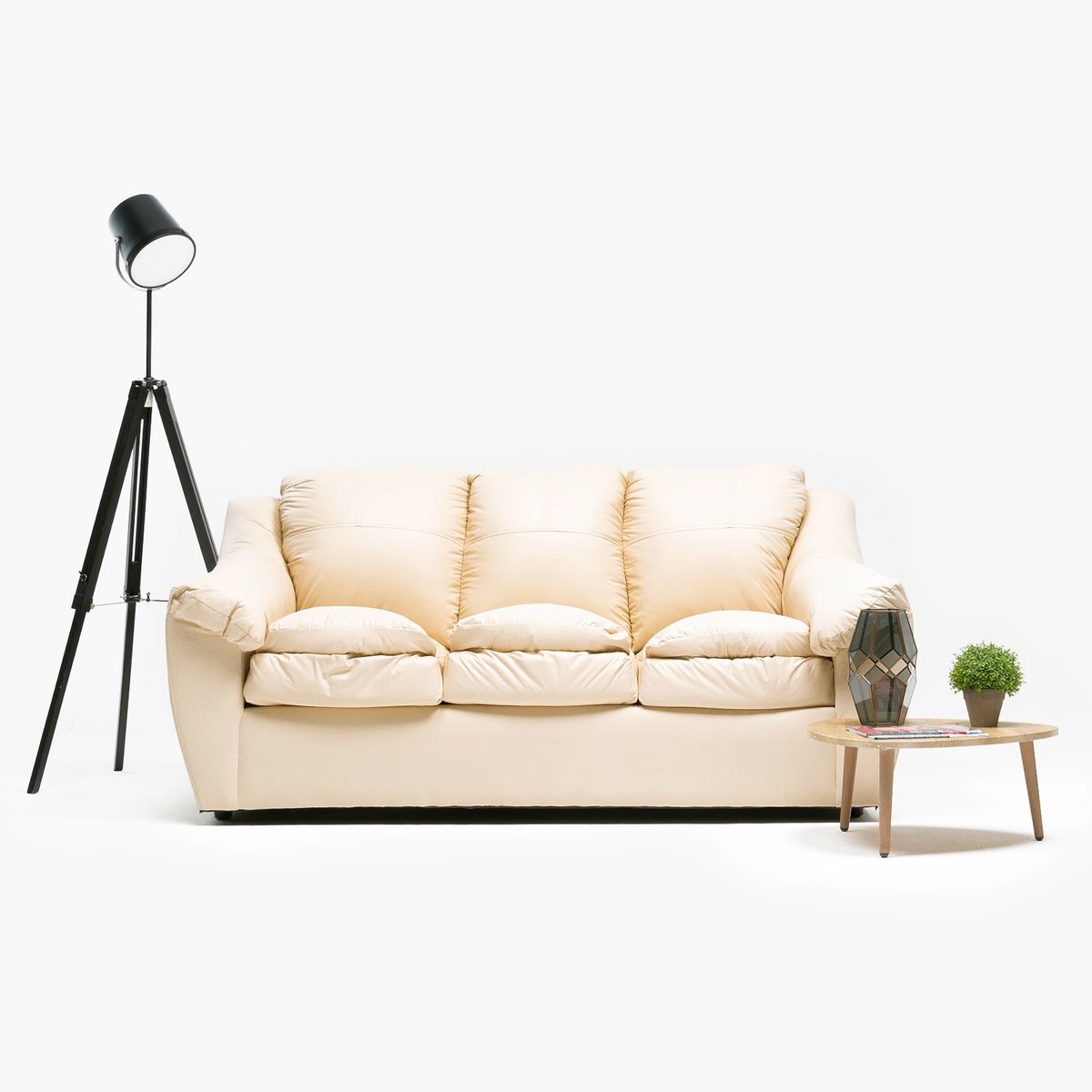 CABSUR - Sofá Galicia 3 Cuerpos Pu Cabsur