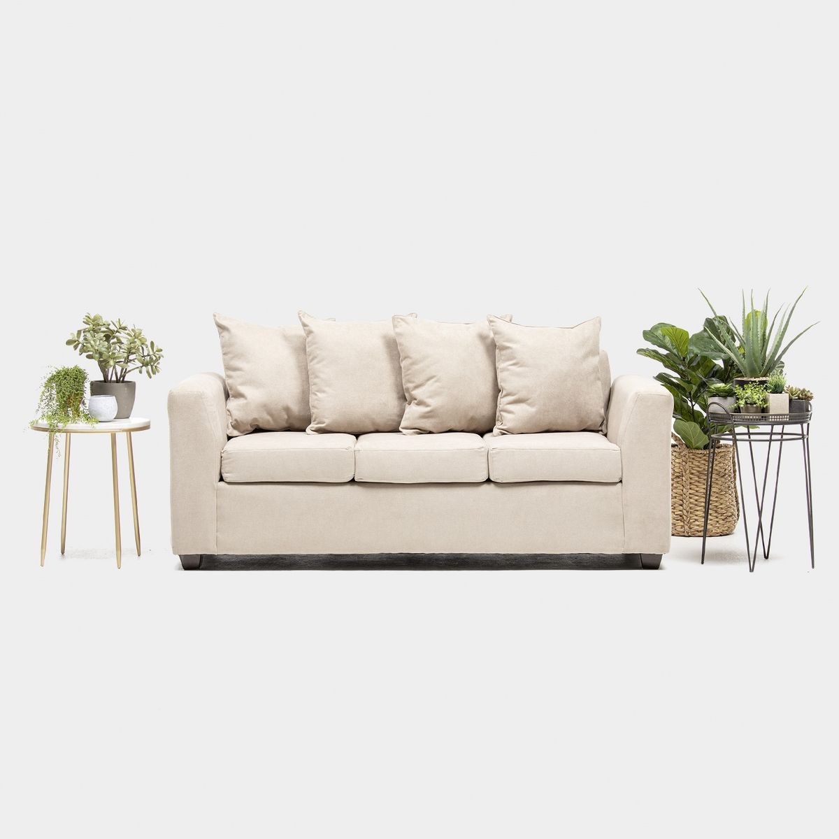 CABSUR - Sofá Viena 3 Cuerpos Tela Cabsur