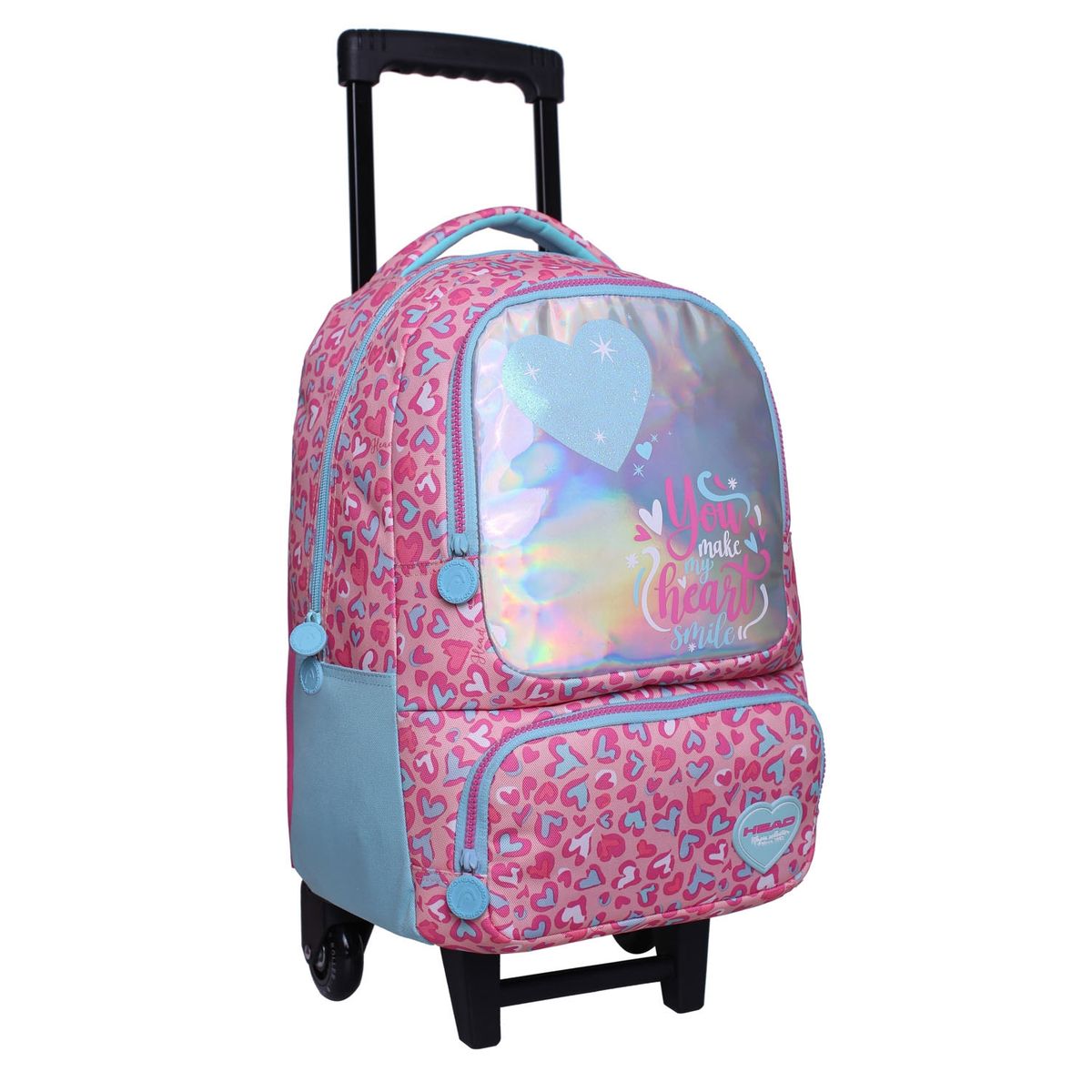 HEAD - Head Mochila Infantil con Ruedas + Lonchera + Estuche Niña