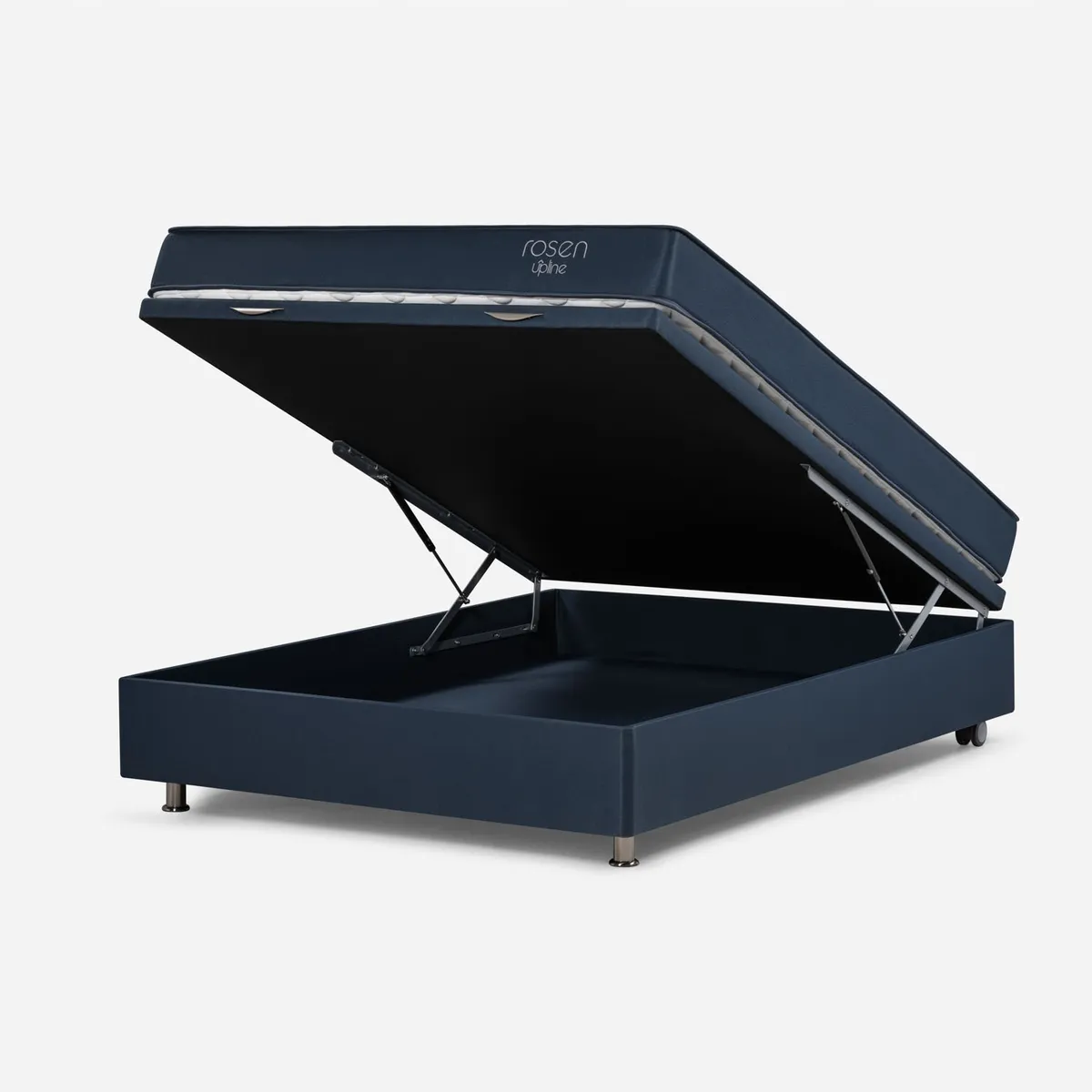 ROSEN - Cama Funcional Upline 2 Plazas + Respaldo + 2 Veladores Rosen