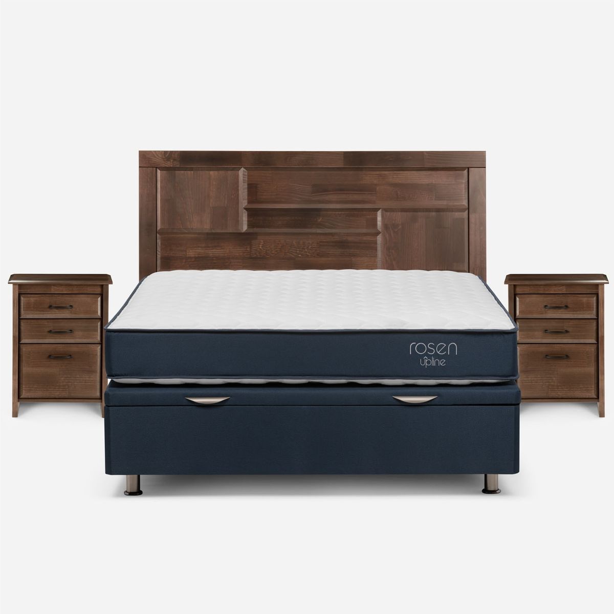 ROSEN - Rosen Cama Funcional Upline Rosen 2 Plazas Base Normal Incluye Muebles