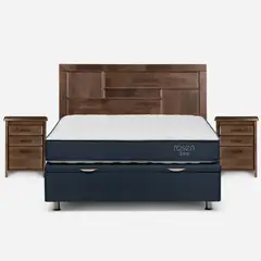 ROSEN - Cama Funcional Upline 2 Plazas Base Normal Incluye Muebles