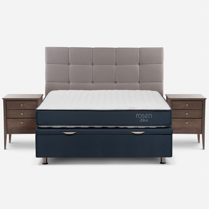 ROSEN - Cama Funcional Upline 2 Plazas + Muebles Rosen