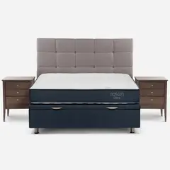ROSEN - Cama Funcional Upline 2 Plazas + Muebles