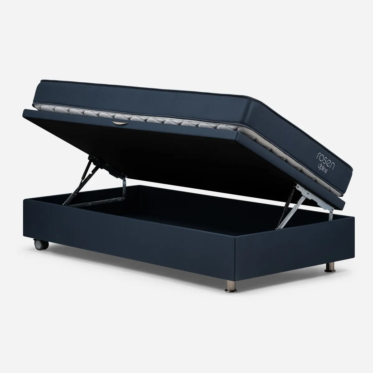 ROSEN - Cama Funcional Upline 1.5 Plazas + Respaldo + 1 Velador Rosen