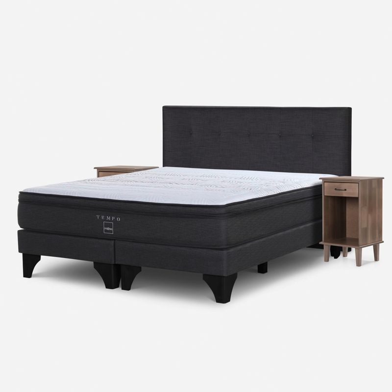 ROSEN - Cama Tempo Rosen 2 Plazas 150X200 Cm Base Dividida + Muebles Bennet