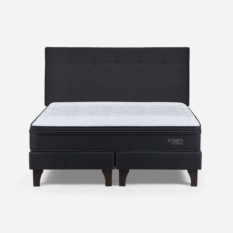 ROSEN - Cama Europea Tempo 2 Plazas + Respaldo Rosen