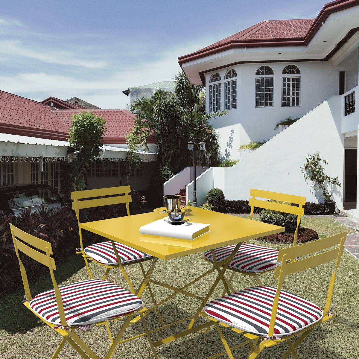 DIB - Cojín Silla Lineas 43x43 Rojo DIB