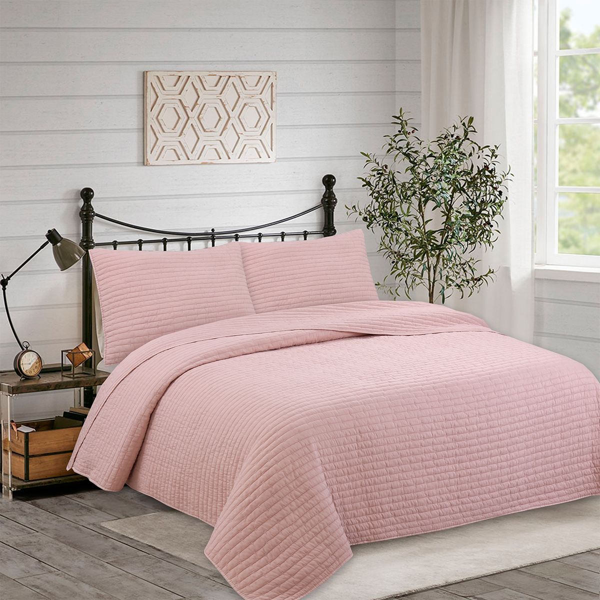 DIB - Quilt Patchwork Formas 240X260 Rosa Dib