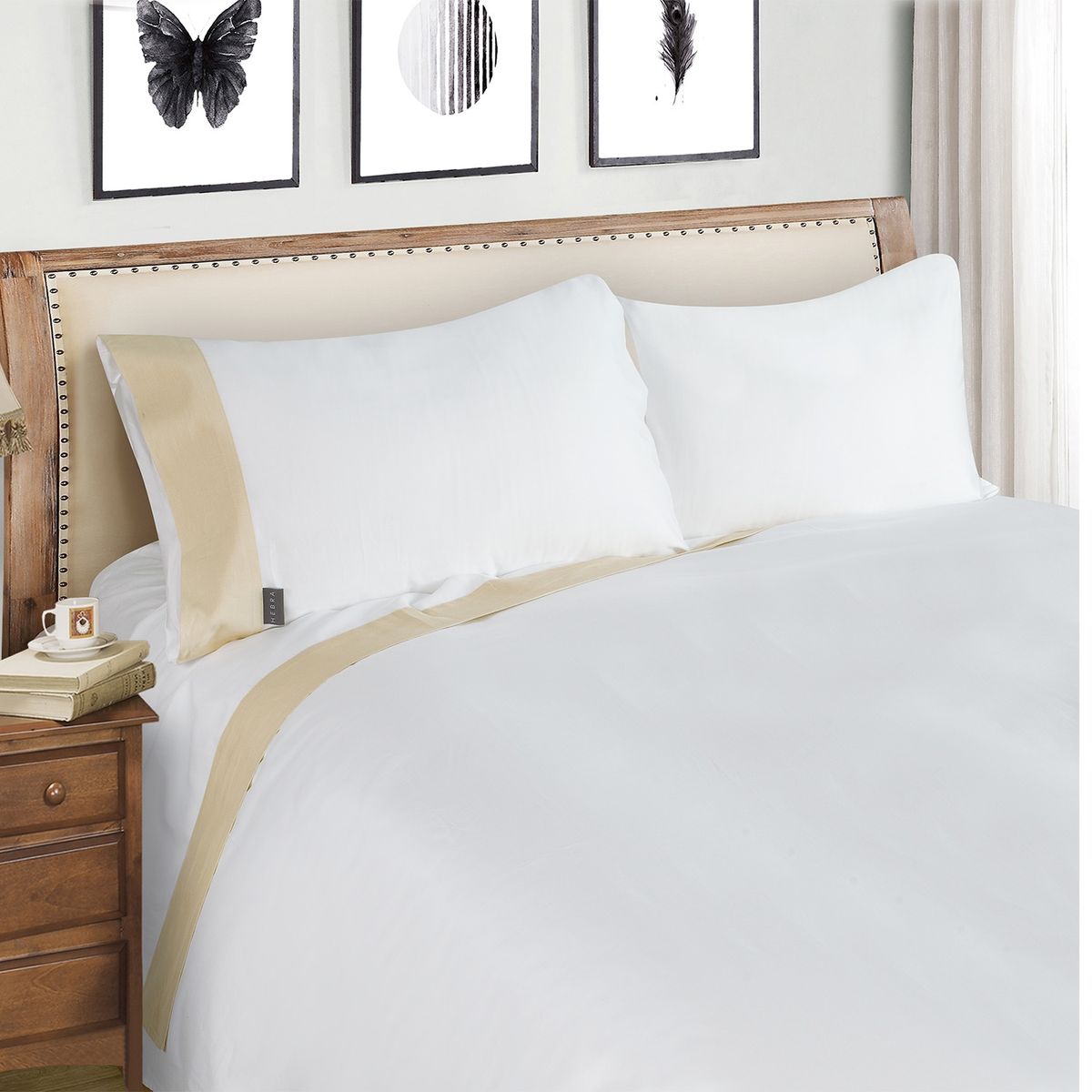 DIB - Juego De Sábanas Lino 300 Hilos Liso Dib