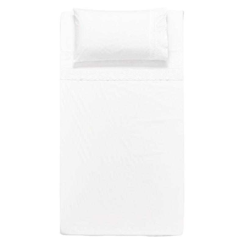 DIB - Juego De Sábanas Broderie Blanco 1.5 Plazas Dib
