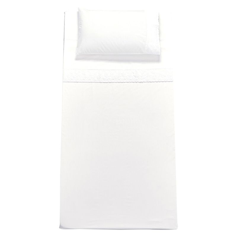 DIB - Juego De Sábanas Broderie Blanco 1.5 Plazas  Dib
