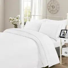 DIB - Juego De Sábanas Broderie Blanco Super King