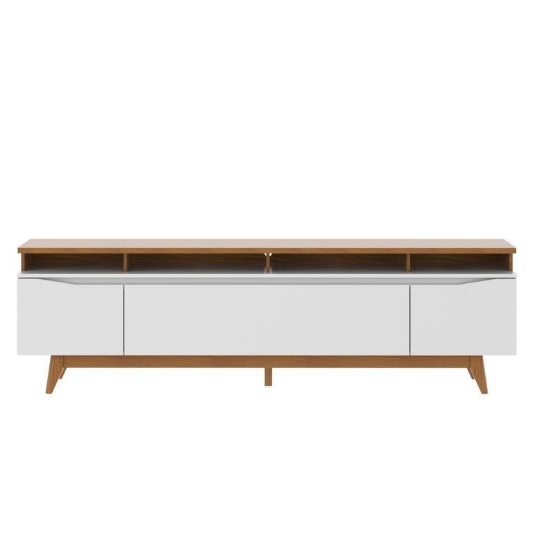 DECOCASA Rack TV 80 pulgadas Flynt Stilo Off Whithe