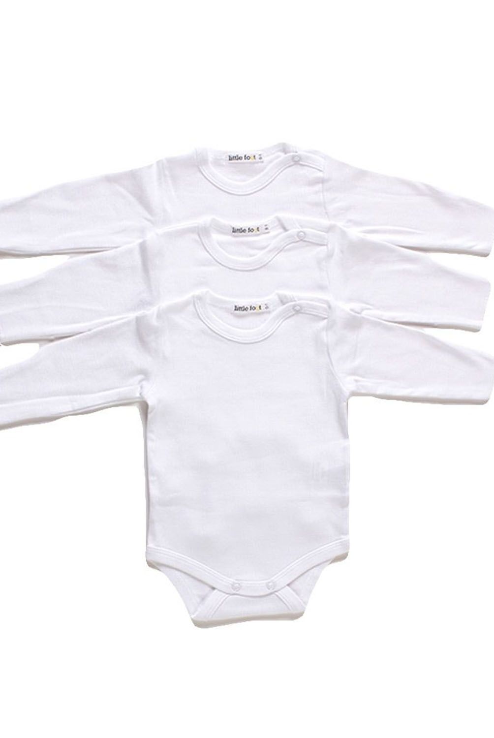 LITTLE FOOT - Body Pack De 3 Unidades Algodón Unisex Bebé Little Foot