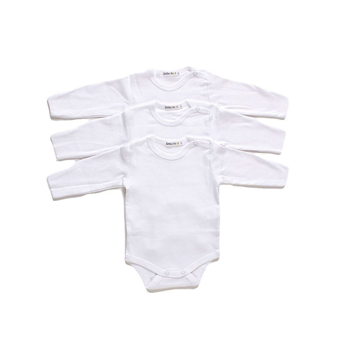 LITTLE FOOT - Body Pack De 3 Unidades Algodón Unisex Bebé Little Foot