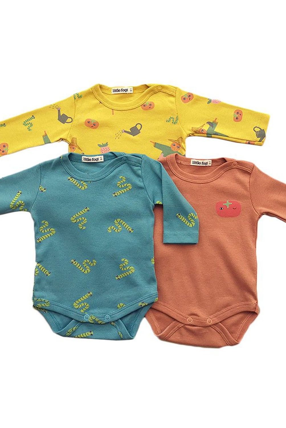 LITTLE FOOT - Body Pack De 3 Unidades Algodón Peruano Niño Little Foot