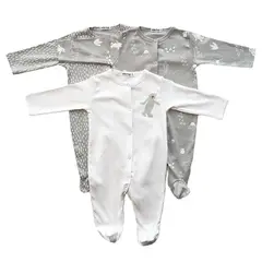 LITTLE FOOT - Enterito Pack De 3 Unidades Algodón Unisex Bebé